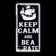Coque Huawei Ascend P6 Keep Calm Be a Pirate Noir