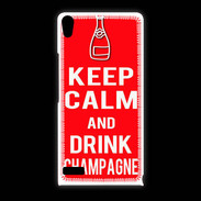 Coque Huawei Ascend P6 Keep Calm Drink champagne Rouge