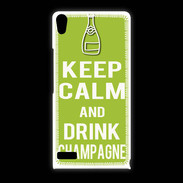 Coque Huawei Ascend P6 Keep Calm Drink champagne Vert pomme