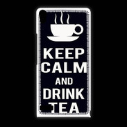 Coque Huawei Ascend P6 Keep Calm Drink Tea Noir