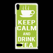 Coque Huawei Ascend P6 Keep Calm Drink Tea Vert pomme