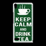 Coque Huawei Ascend P6 Keep Calm Drink Tea Vert