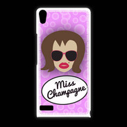 Coque Huawei Ascend P6 Miss Champagne Chatain