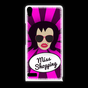 Coque Huawei Ascend P6 Miss Shopping Brune