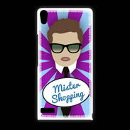 Coque Huawei Ascend P6 Mister Shopping Chatain