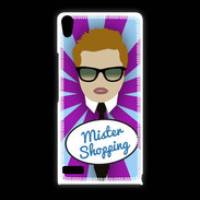 Coque Huawei Ascend P6 Mister Shopping Roux