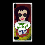 Coque Huawei Ascend P6 Miss Portugal Brune