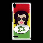 Coque Huawei Ascend P6 Miss Rasta Brune