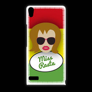 Coque Huawei Ascend P6 Miss Rasta Rousse