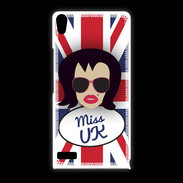 Coque Huawei Ascend P6 Miss UK Brune