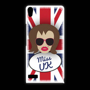 Coque Huawei Ascend P6 Miss UK Chatain
