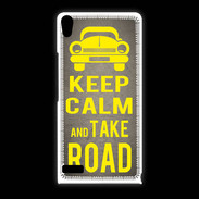 Coque Huawei Ascend P6 Keep Calm and Take o road 2 Gris