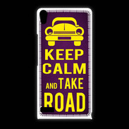 Coque Huawei Ascend P6 Keep Calm and Take o road 2 Violet