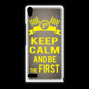 Coque Huawei Ascend P6 Keep Calm and Be the First Gris
