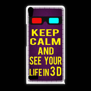 Coque Huawei Ascend P6 Keep Calm and See your life 3D Violet