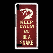 Coque Huawei Ascend P6 Keep Calm and Be a Snake Rouge