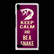 Coque Huawei Ascend P6 Keep Calm and Be a Snake Rose