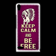 Coque Huawei Ascend P6 Keep Calm and Be Free Rose