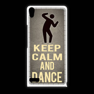 Coque Huawei Ascend P6 Keep Calm and Dance Gris