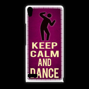 Coque Huawei Ascend P6 Keep Calm and Dance Rose