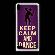 Coque Huawei Ascend P6 Keep Calm and Dance Violet