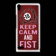 Coque Huawei Ascend P6 Keep Calm and Fist Rouge