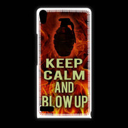 Coque Huawei Ascend P6 Keep Calm and Grenade Feu