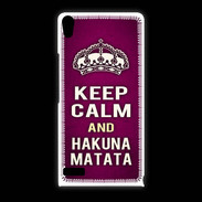 Coque Huawei Ascend P6 Keep Calm and Hakuna Matata rose