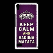 Coque Huawei Ascend P6 Keep Calm and Hakuna Matata Violet