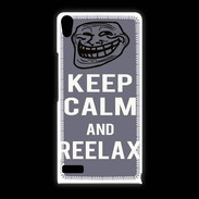 Coque Huawei Ascend P6 Keep Calm and Reelax Gris