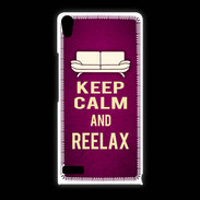 Coque Huawei Ascend P6 Keep Calm and Reelax Rose