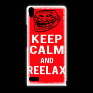 Coque Huawei Ascend P6 Keep Calm and Reelax Rouge