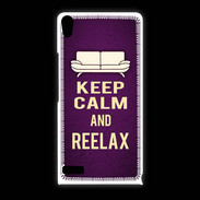 Coque Huawei Ascend P6 Keep Calm and Reelax Violet