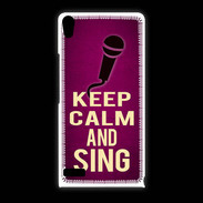 Coque Huawei Ascend P6 Keep Calm and Sing Rose