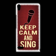 Coque Huawei Ascend P6 Keep Calm and Sing Rouge