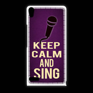 Coque Huawei Ascend P6 Keep Calm and Sing Violet