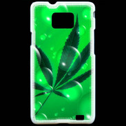 Coque Samsung Galaxy S2 Cannabis Effet bulle verte