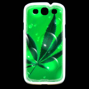 Coque Samsung Galaxy S3 Cannabis Effet bulle verte