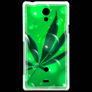 Coque Sony Xperia T Cannabis Effet bulle verte
