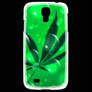 Coque Samsung Galaxy S4 Cannabis Effet bulle verte