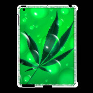 Coque iPad 2/3 Cannabis Effet bulle verte