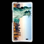 Coque Huawei Ascend Mate Statue de la liberté et ville de New York 15