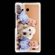 Coque Huawei Ascend Mate Jumeau avec chien