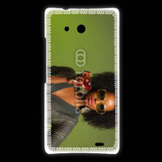 Coque Huawei Ascend Mate Femme metisse noire 3