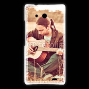 Coque Huawei Ascend Mate Guitariste peace and love 1