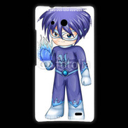 Coque Huawei Ascend Mate Chibi style illustration of a superhero