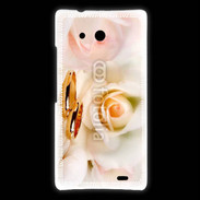 Coque Huawei Ascend Mate Alliance sur fond de rose