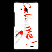 Coque Huawei Ascend Mate Call me en rouge à lèvres