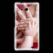 Coque Huawei Ascend Mate Famille main dans la main