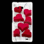Coque Huawei Ascend Mate Coeur en bois